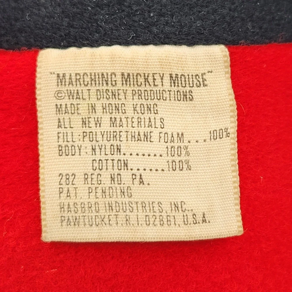 Vintage 1970s Marching Mickey Mouse Plush Doll Hasbro Walt Disney‎